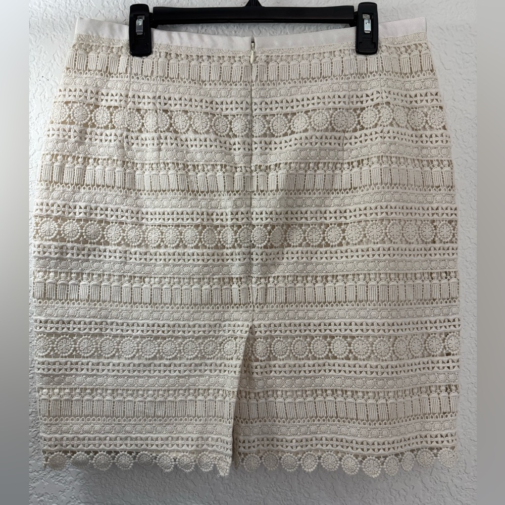 Tommy Hilfiger Cream Crochet Lace Mini Skirt |Preppy Coastal - Picture 8 of 16